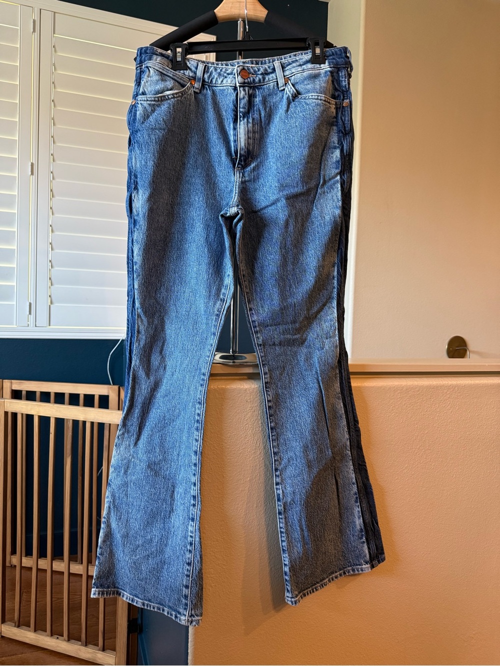 Wrangler Blue Denim Flare Jeans